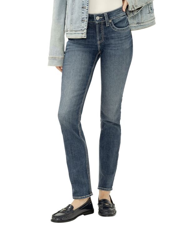 シルバー ジーンズ レディース ボトムス デニムパンツ ストレート Silver Jeans Co Womensuki Mid Rise Curvy Fit Straight Leg Jeans Ha 14,220円