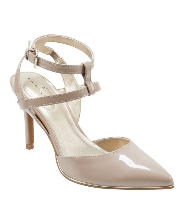 バンドリーノ レディース シューズ パンプス アンクル Bandolino Womens Dradellankle Strapointy Toe Dress Pumps Beige Patent ベー