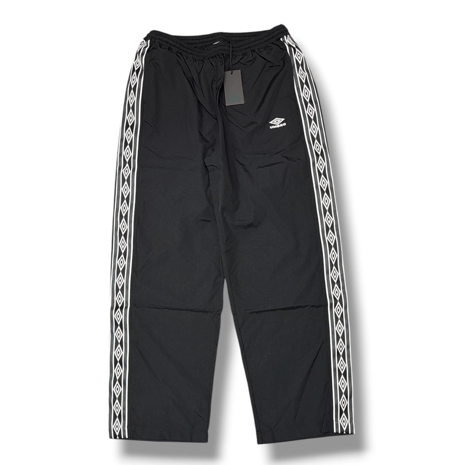 未使用 UMBRO Logo Motif Contrast Panel Track Pants ロゴモチーフコントラストパネルトラックパンツ アンブロ UBMW0361FA229 ブラック L （16799M）