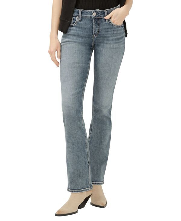シルバー ジーンズ レディース ボトムス デニムパンツ ブーツカット ブーツ Silver Jeans Co Womens Elyse Mid Rise Comfort Fit Slim Bootcu