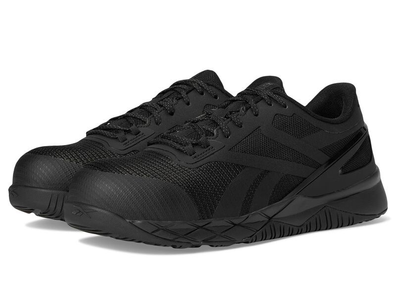 リーボック メンズ シューズ スニーカー Reebok Work Nanoflex TR Work EH Comp Toe Black ブラック