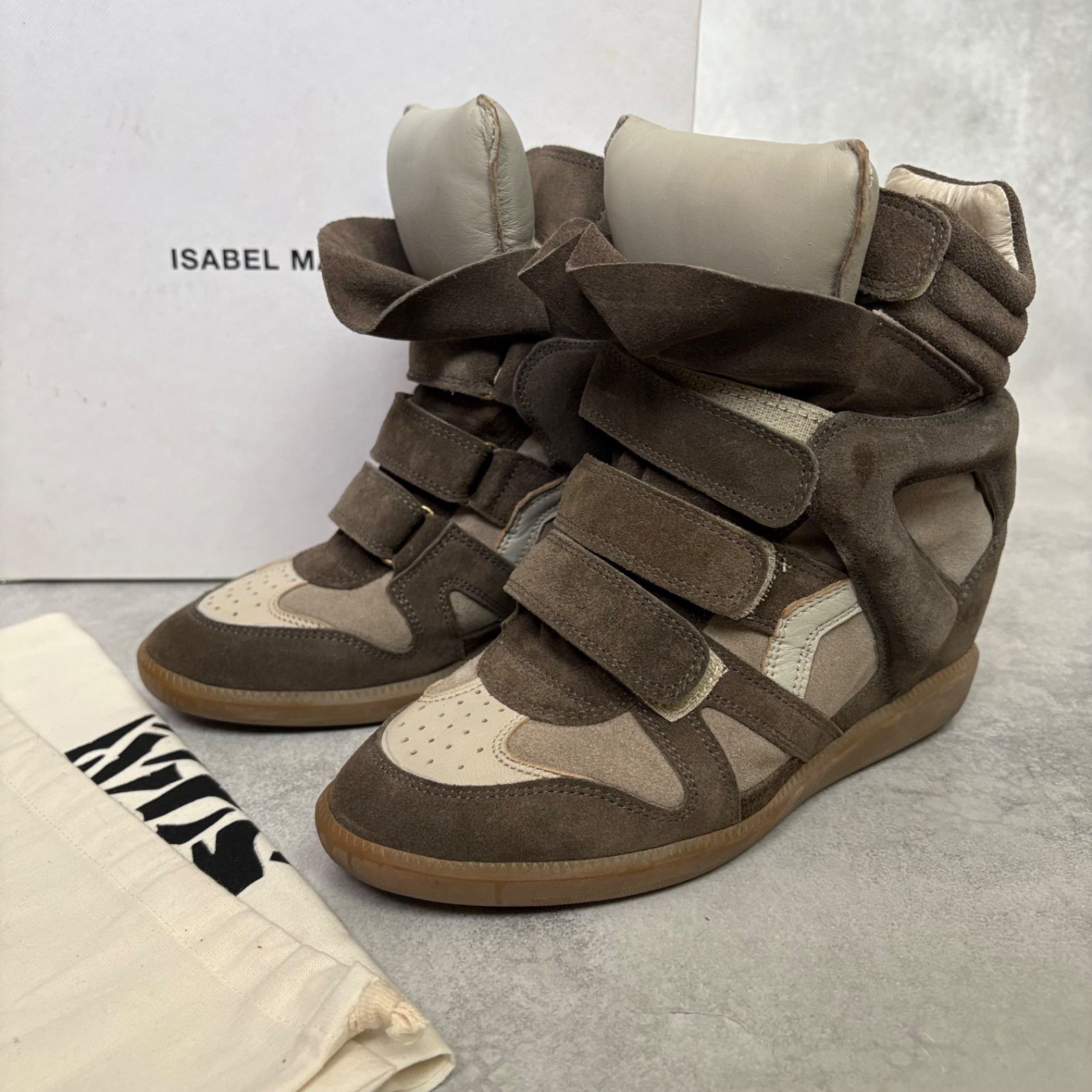 Isabel Marant ベケット グレージュ 37 美品 イザベルマラン ISABEL MARANT スニーカー ウェッジスニーカー
