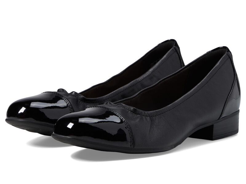 クラークス レディース シューズ ヒール Clarks Juliet Step Black Leather ブラック