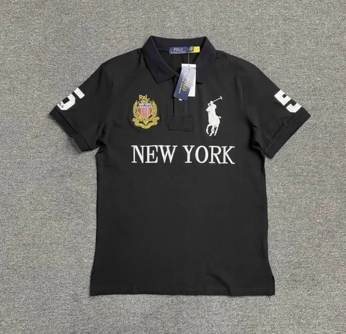 POLO RALPH LAUREN ポロラルフローレン NEW YORK ニューヨーク 半袖 カラーTシャツ ブラック