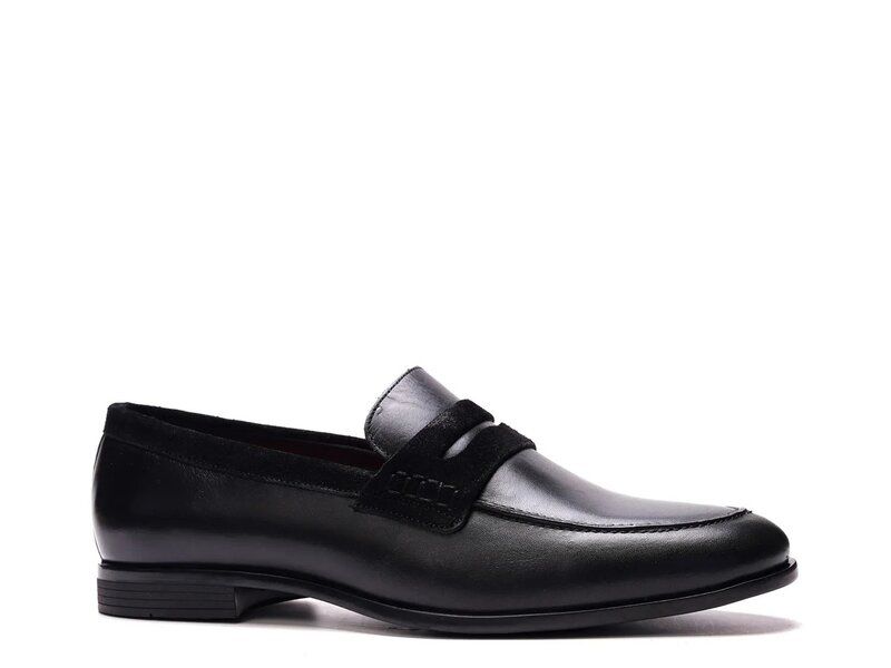 カルロスサンタナ メンズ シューズ スリッポン・ローファー Carlos by Carlos Santana Leon Loafer Black Leather ブラック