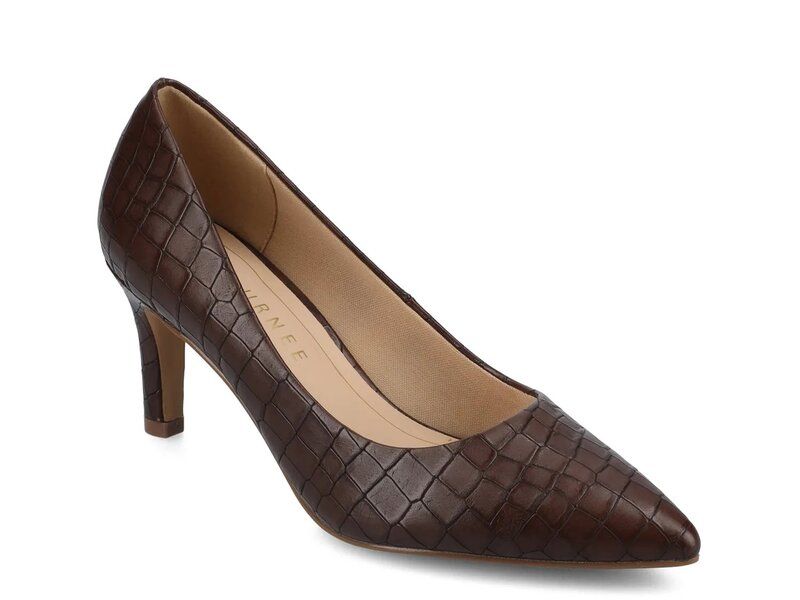 ジャーニー レディース シューズ パンプス Journee Scylee Pump Brown Croc Print ブラウン