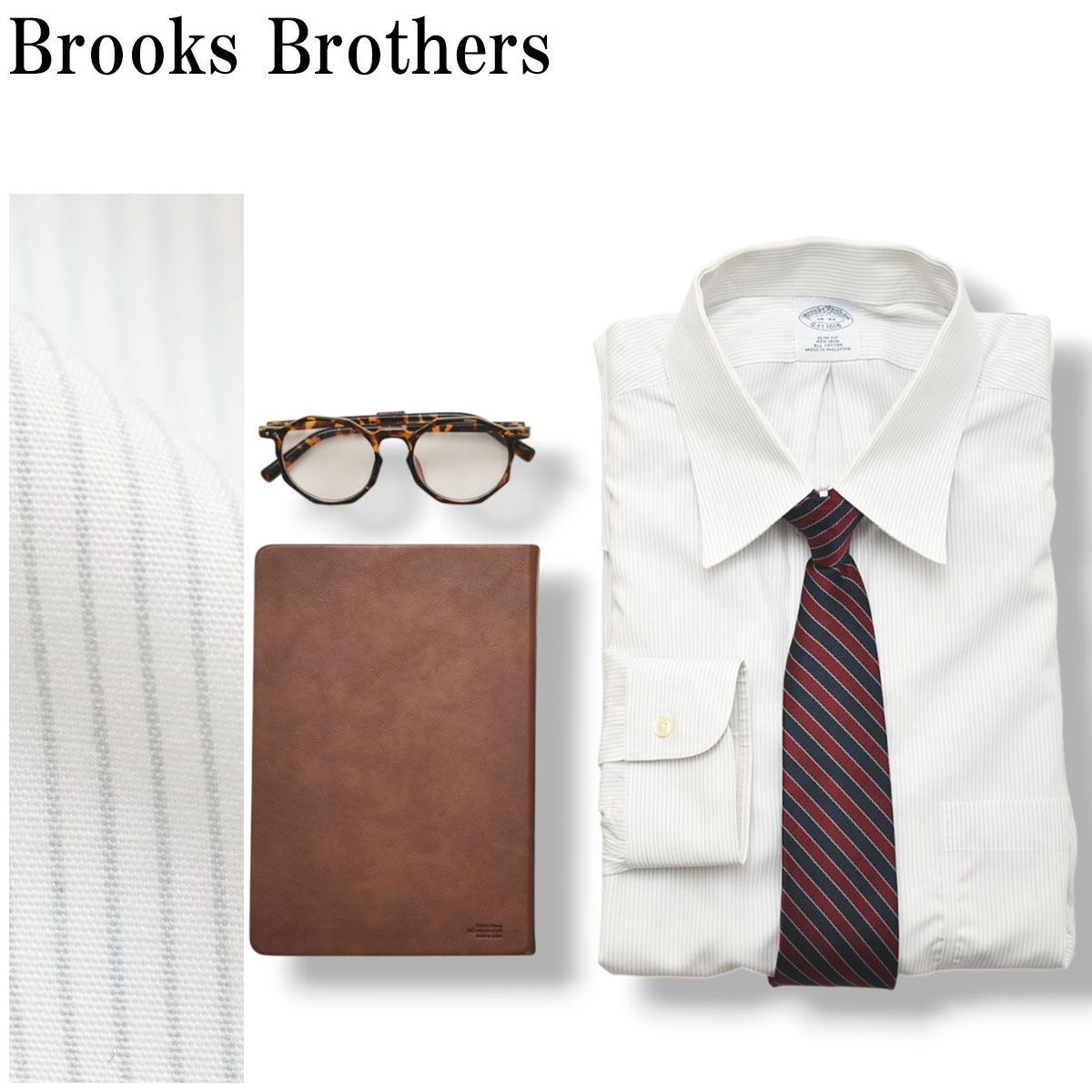 【美品】 ブルックスブラザーズ Brooks Brothers 長袖 SLIM FIT NON-IRON ALL COTTON ストライプ柄 レギュラーカラー ドレスシャツ ワイシャツ Yシャツ 16-32 メンズ