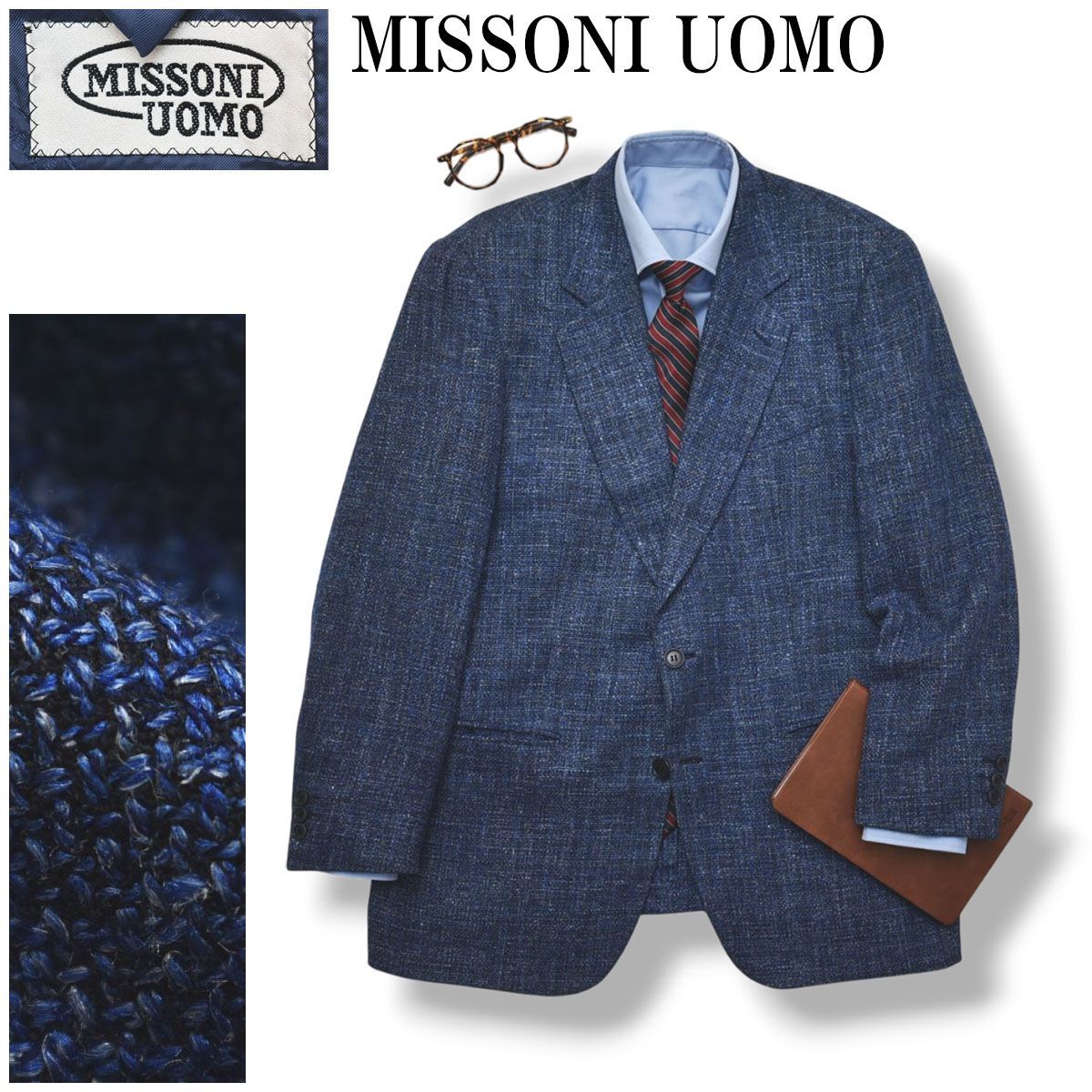 清涼】 イタリア製 ミッソーニ ウォモ MISSONI UOMO ホップサック生地