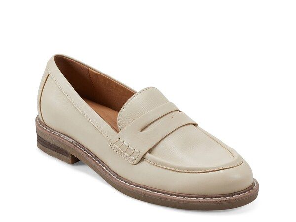アース レディース シューズ スリッポン・ローファー Earth Javas Penny Loafer Off White オフホワイト