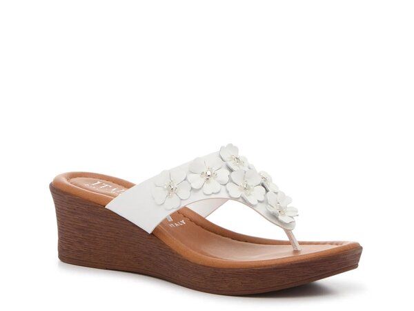 イタリアンシューメーカー レディース シューズ サンダル Italian Shoemakers Brynne Wedge Sandal White ホワイト
