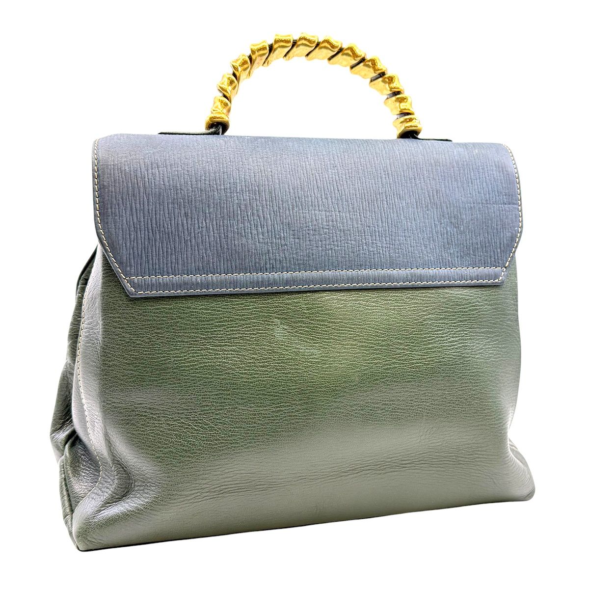 LOEWE ヴィンテージ ベラスケスハンドバッグ グリーン×ブルー ロエベ