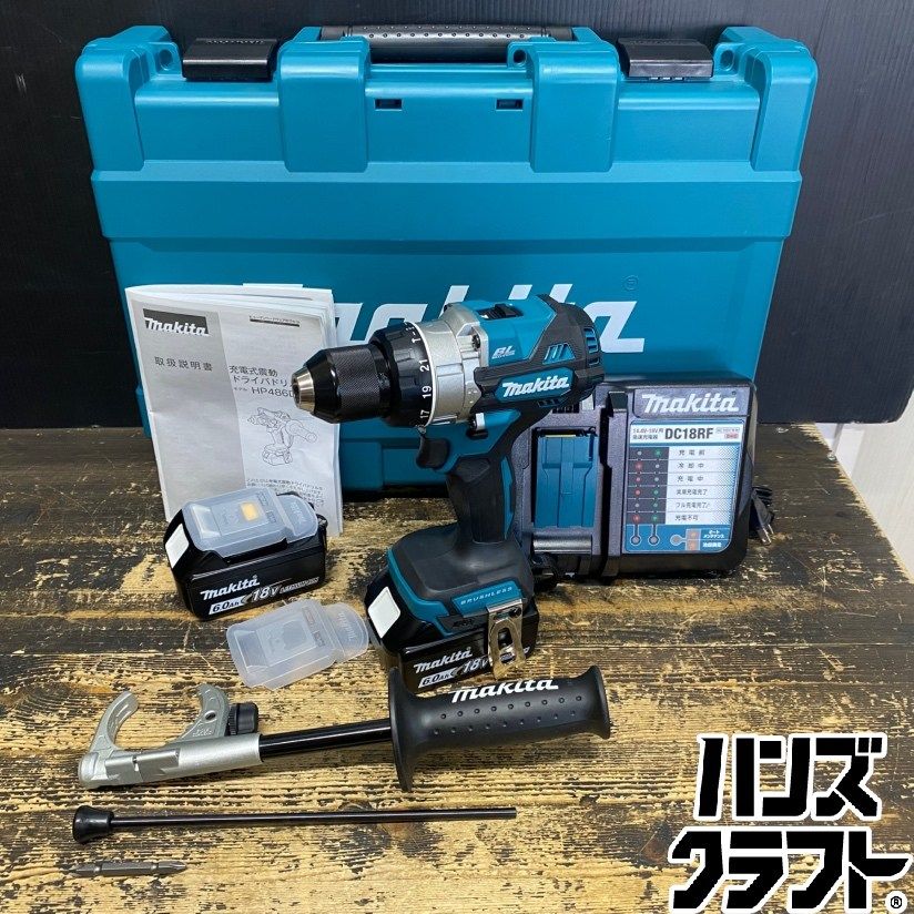 ●【送料無料】【未使用品】makita マキタ HP486DRGX 充電式震動ドライバドリル バッテリ(18V/6.0Ah)×2・充電器・ケース付 【ハンズクラフト久留米上津BP店】