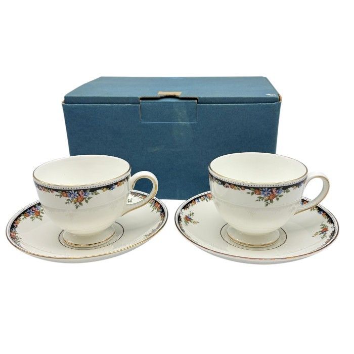 Wedgwood ウェッジウッド オズボーン カップ＆ソーサー ペア 洋食器 花