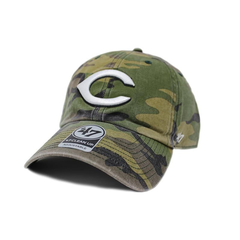 【新品】 47 Brand (フォーティーセブンブランド) キャップ 迷彩 47 CLEAN UP MLB (レッズ)