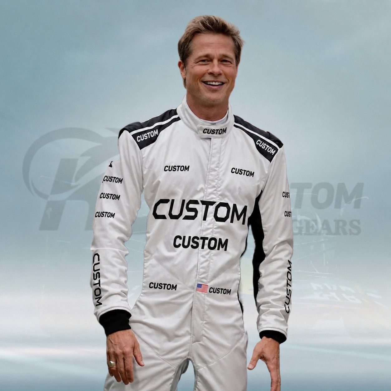 F1/エフワン　ブラッド・ピット　映画 　レーシングカートスーツ レプリカ オーダーメイド ロゴ・カラー変更無料 サイズ各種 送料無料【発送到着予定日:8月30日】