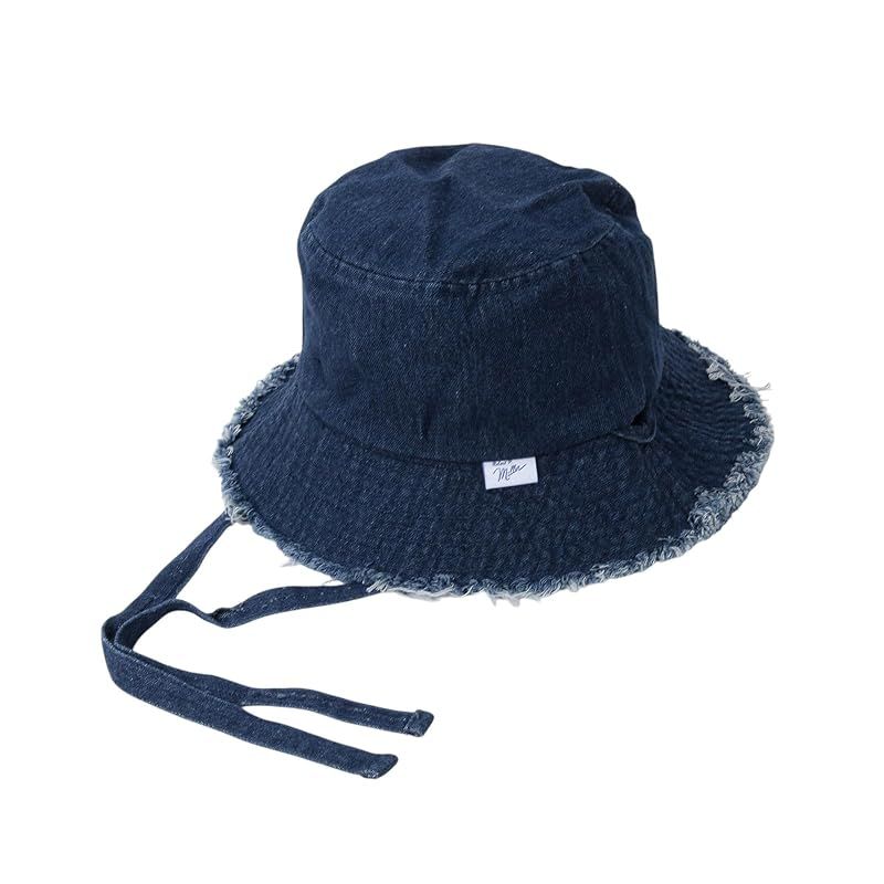 【新品】 [ロバートピーミラー] デニムハット (フリンジ仕様・顎ひもリボン) / ユニセックス 61 NAVY FR