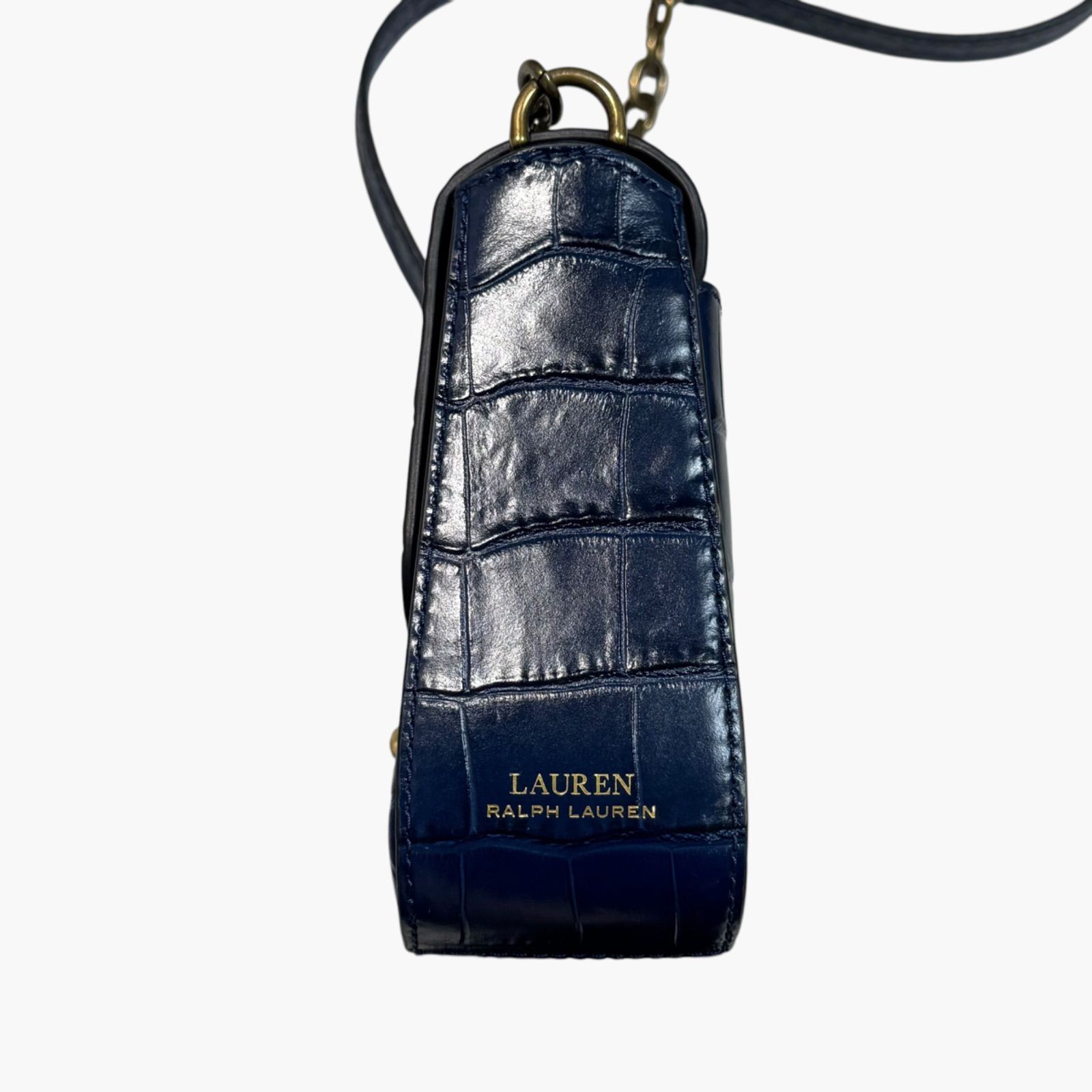 LAUREN RALPH LAUREN ローレンラルフローレン クロコ型押し チェーン 