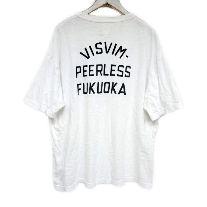 visvim ビズビム 国内正規 22AW JUMBO TEE S/S FUKUOKA PEERLESS 福岡限定 ジャンボTシャツ 0122405010001 WHITE ホワイト 白 4 L