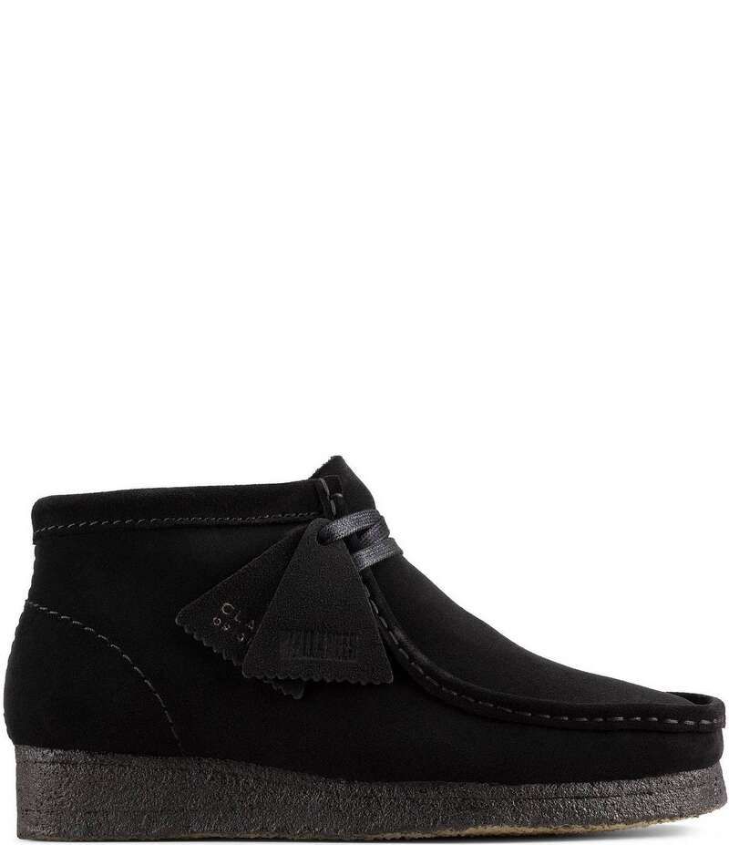 クラークス レディース シューズ ブーツ・レインブーツ スエード ブーツ Clarks Original Wallabee Suede Chukka Booties Black ブラック