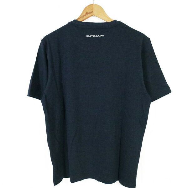 65%OFF 訳あり 新品 カステルバジャック CASTELBAJAC トップス 48 MCS1378 Lサイズ ネイビー メンズ 半袖Tシャツ コットン ポケット付き 日本製