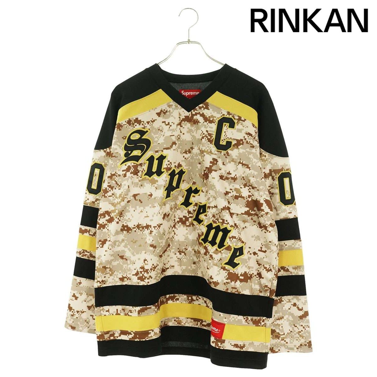 シュプリーム 25AW Fire & Ice Hockey Jersey デジカモホッケージャージー長袖カットソー メンズ M