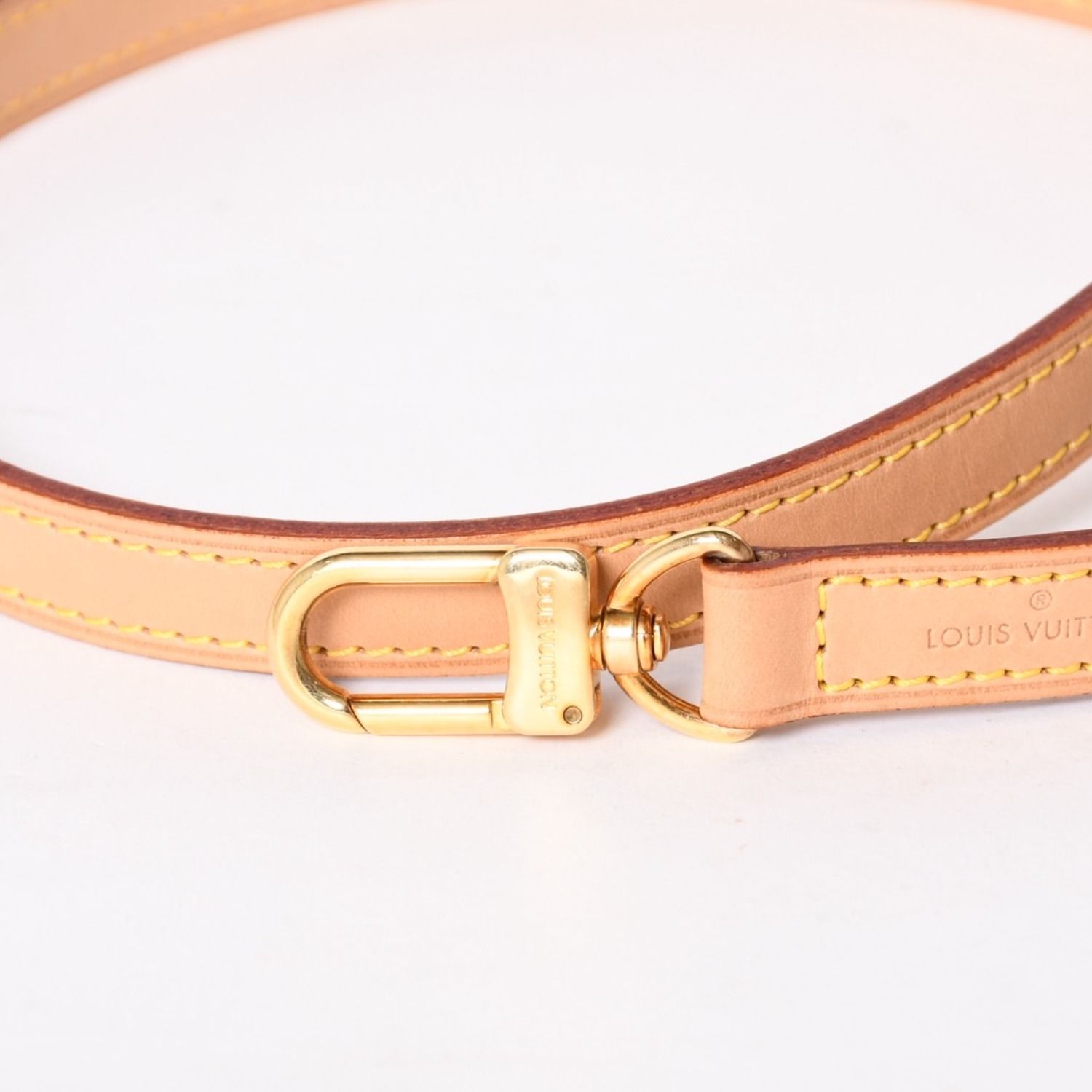 極美品 LOUIS VUITTON ルイヴィトン ショルダーストラップ LVロゴ ヌメ