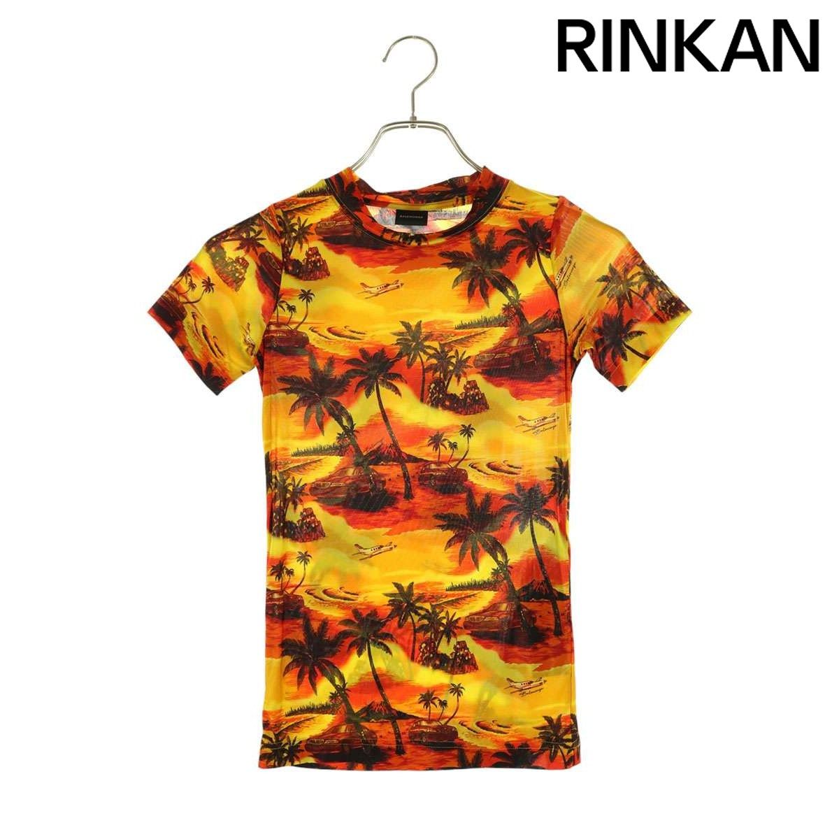 バレンシアガ 796929 TQLJ1 総柄フィッティドTシャツ メンズ XS