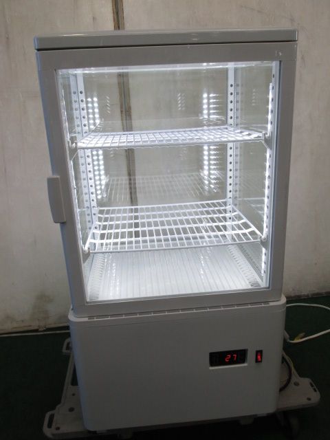 KIJIMA 卓上型4面ガラス冷蔵ショーケース HJR-FG60SWT(0709DH)7AYR-13S