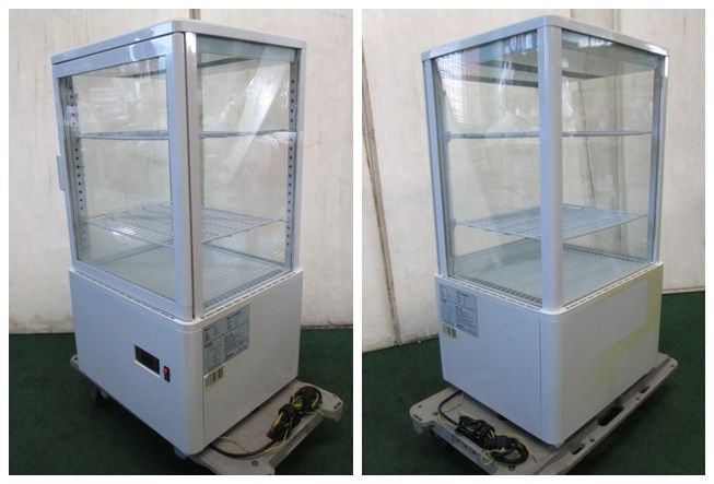 KIJIMA 卓上型4面ガラス冷蔵ショーケース HJR-FG60SWT(0709DH)7AYR-13S