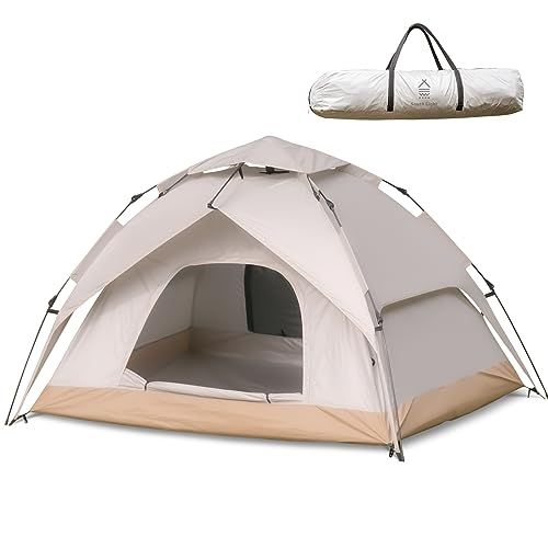 ワンタッチテント 4人用 キャンプテント ポップアップ式 簡単設営 UVカット 防風防水 通気性に優れ 多機能 軽量 お花見 防災 登山 釣り 収納バック付き キャンプ アウトドア sl-zp210【ユニバーサルstore】★m