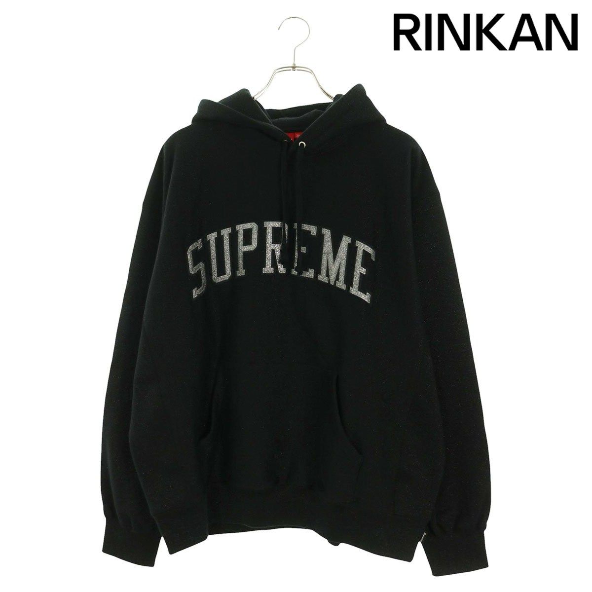 シュプリーム 23SS Glitter Arc Hooded Sweatshirt グリッターアーチロゴフーデッドパーカー メンズ L