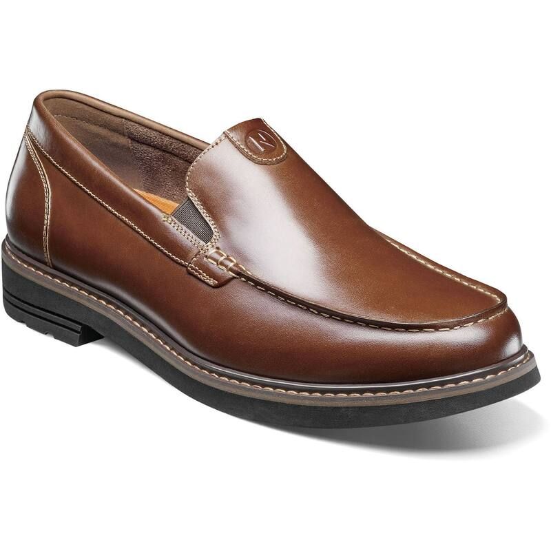 ノンブッシュ メンズ シューズ スリッポン・ローファー Nunn Bush Owen II Mens Moc Toe SlipOn Loafers Cognac