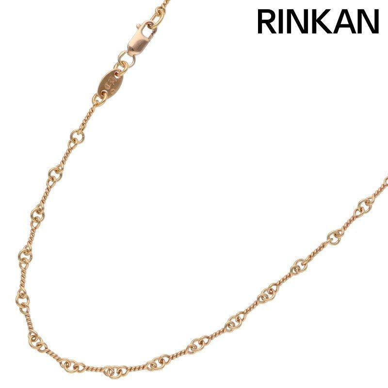 クロムハーツ 22K NECKCHAIN T18/ツイストチェーン18inch ゴールドネックレス メンズ 18inch