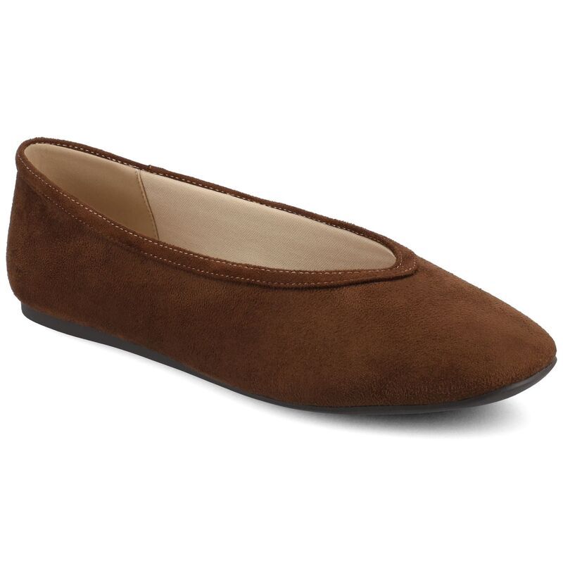 ジャーニー レディース シューズ サンダル Journee Fortune Womens Almond Toe Ballet Flats Tan タン