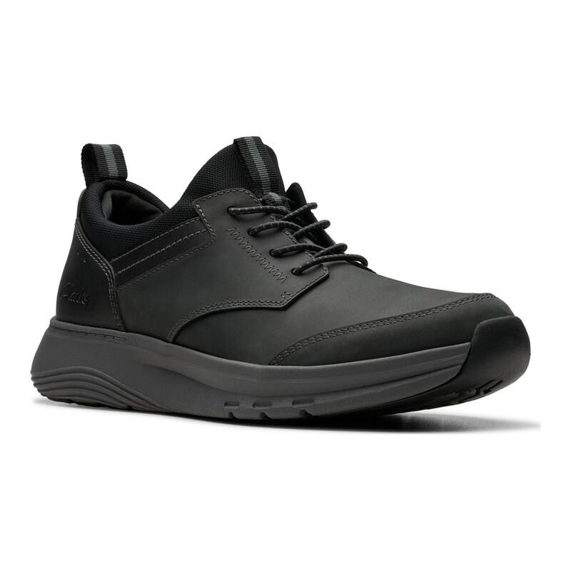 クラークス メンズ シューズ オックスフォード レザー Clarks Motion Trek EZ Mens Leather Shoes Black ブラック