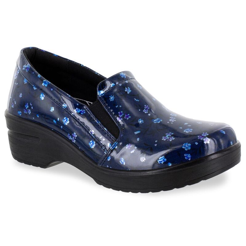 イージーストリート レディース シューズ サンダル Easy Works by Easy Street Leeza Womens Work Clogs Navy Floral ネイビー