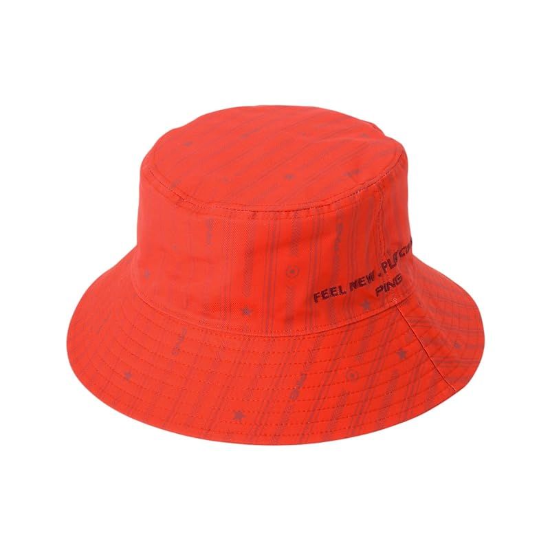 【新品】 [ピン アパレル] バケットハット (ストライプ柄・リバーシブル) / ユニセックス / 621-6187303 100_レッド FR