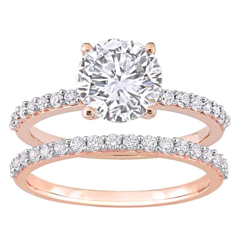 ステラ グレース レディース アクセサリー リング Stella Grace 10k Rose Gold LabCreated White Sapphirengagement Ring Set Whi