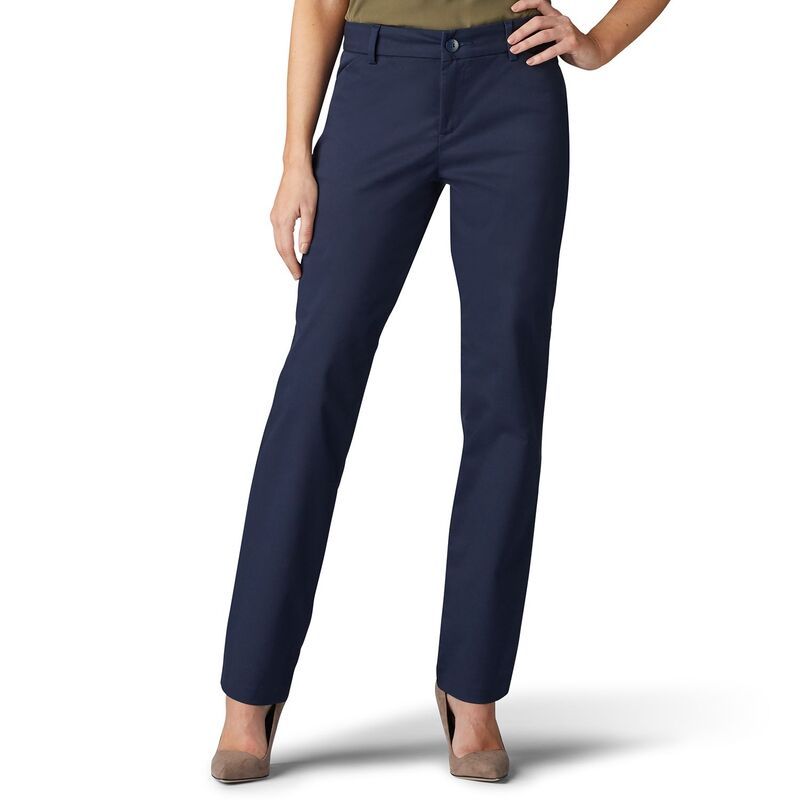 リー レディース ボトムス カジュアルパンツ リラックスフィット Womens LeeR WrinkleFree Relaxed Fit StraightLeg Pants Imperial Blue
