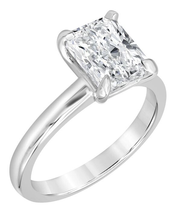 バッジェリーミシュカ レディース アクセサリー リング Badgley Mischka Certified Lab Grown Diamond RadiantCut Solitairengagemen