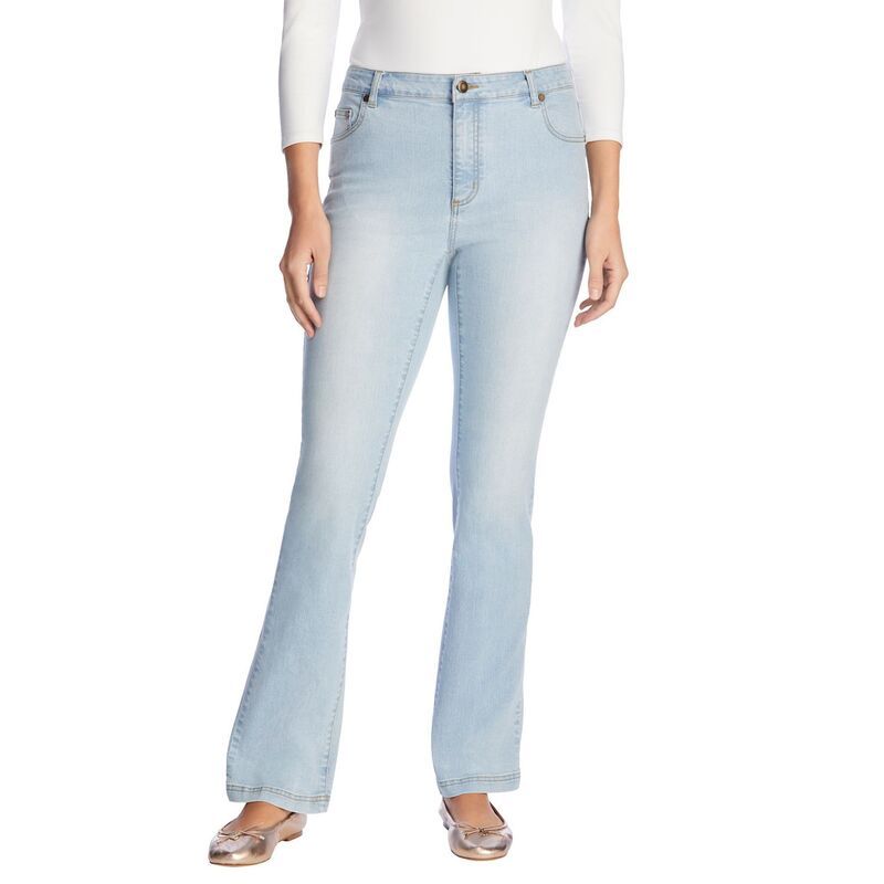 ウーマン ウィズイン レディース ボトムス デニムパンツ ブーツカット プラスサイズ トール ブーツ ジーンズ Woman Within Plusize Tall Stretch Denim Five