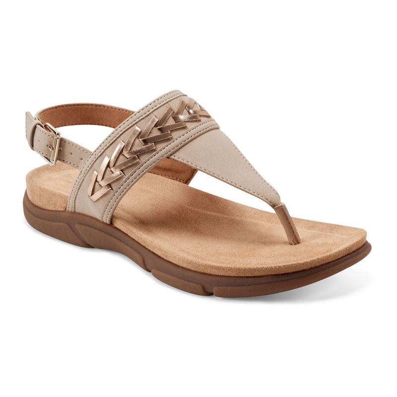 イージースピリット レディース シューズ サンダル Easy Spirit Monte Womenslingback Thong Sandals Light Natural Gold ゴールド
