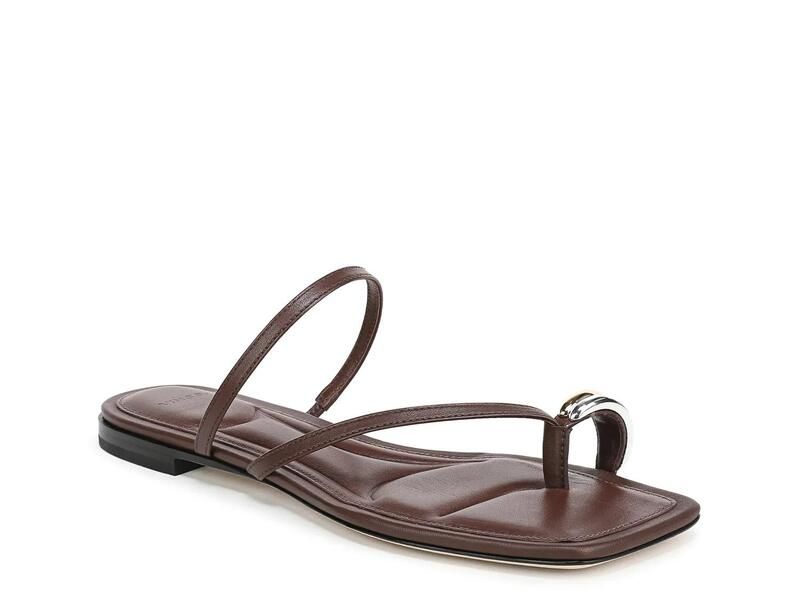 ヴィンス レディース シューズ サンダル VincePolli Sandal Womens Dark Brown Leather ブラウン