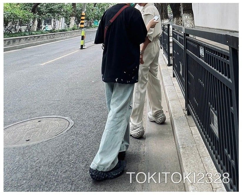 ダッドスニーカー トレンド レディース おしゃれカジュアル スポーツ カップル向け タイヤソール 厚底 タンクソール メンズ (2)