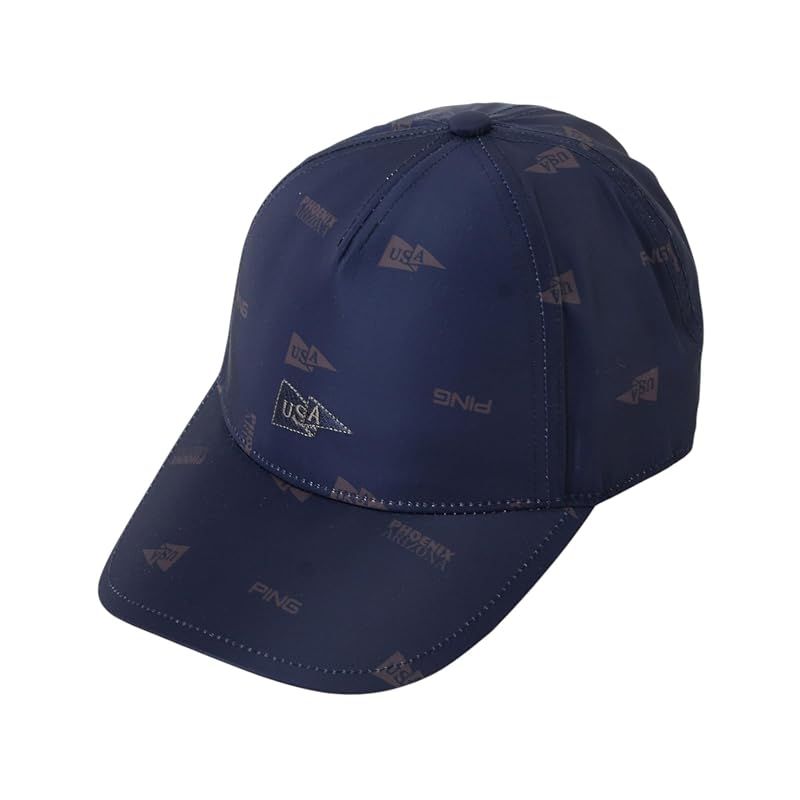【新品】 [ピン アパレル] キャップ (USAフラッグ総柄プリント) / ユニセックス / 621-6187501 120_ネイビー FR