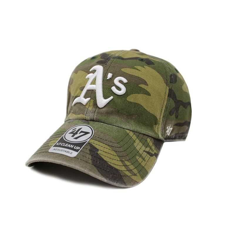 【新品】 47 Brand (フォーティーセブンブランド) キャップ 迷彩 47 CLEAN UP MLB (アスレチックス)