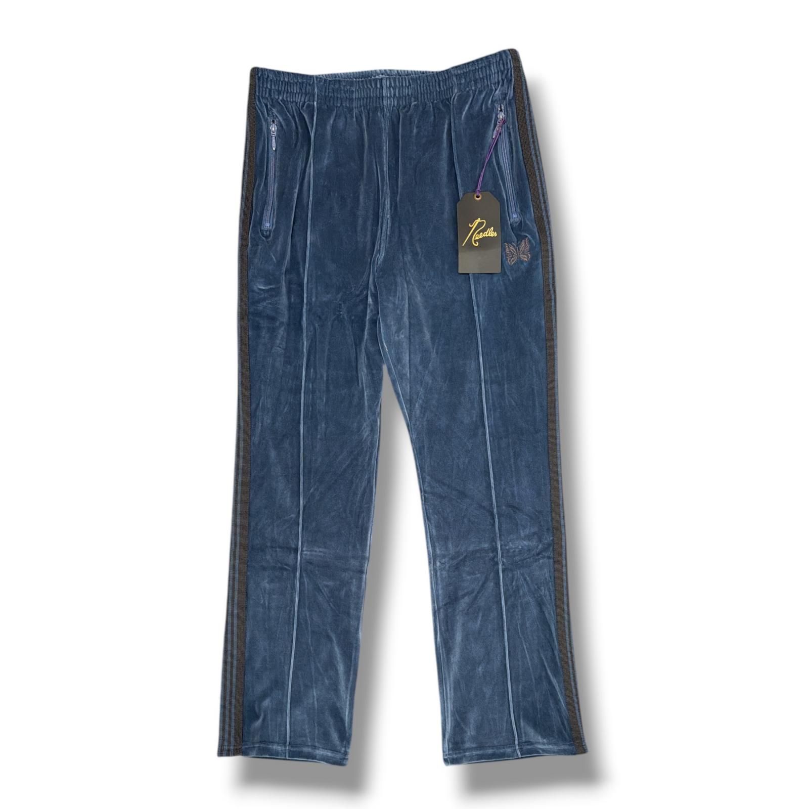 参考上代28600円 Needles NARROW TRACK PANT - C/PE VELOUR ベロア