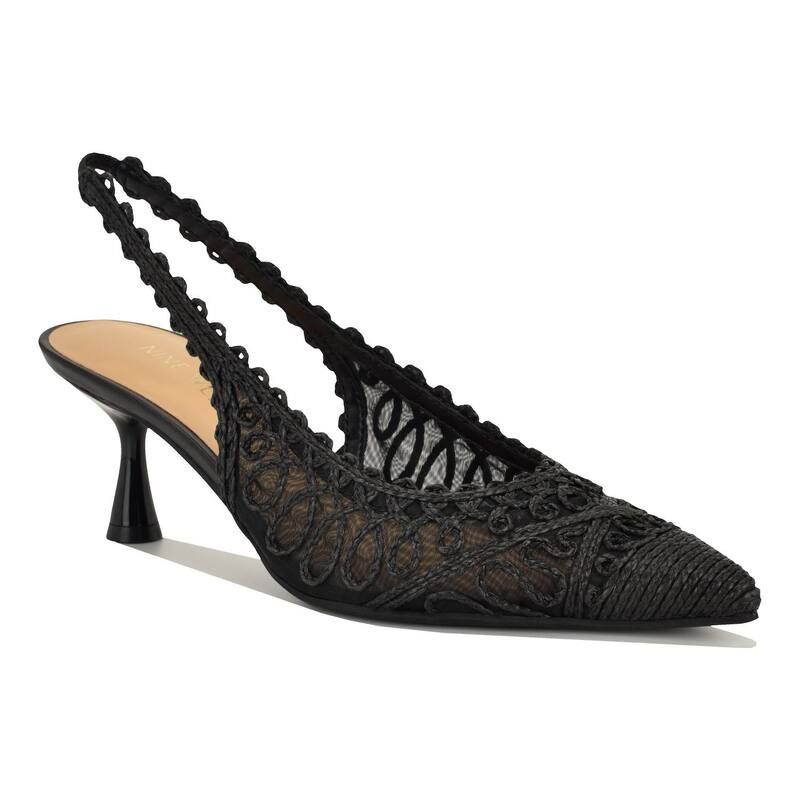 ナインウェスト レディース シューズ パンプス Nine West Ressa Womens Pointy Toe Slingback Pumps Black ブラック