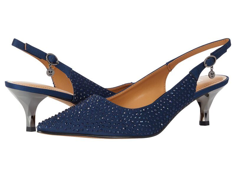 ジェイレニー レディース シューズ ヒール J Renee Ferryanne Navy SatinRhin ネイビー