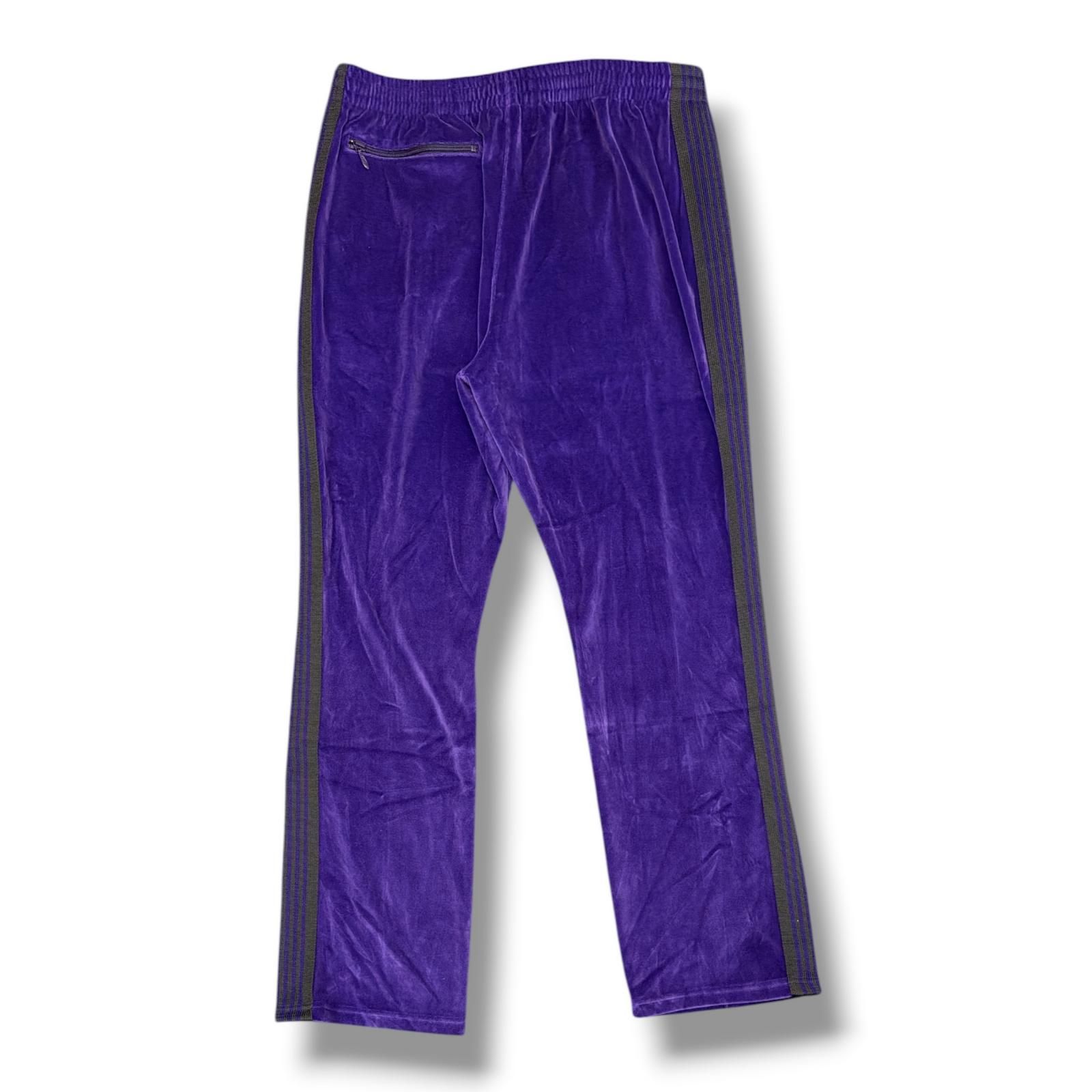 参考上代28600円 Needles NARROW TRACK PANT - C/PE VELOUR ベロア